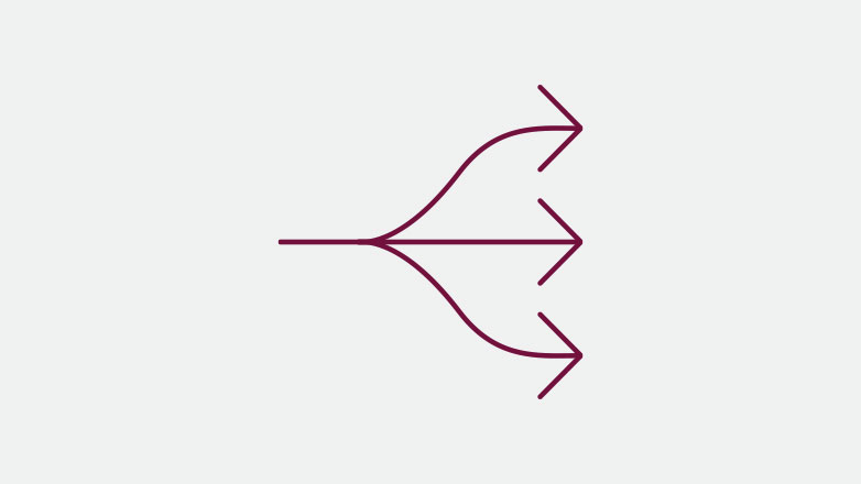 flexible options icon in the color burgundy