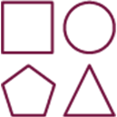burgundy shapes icon